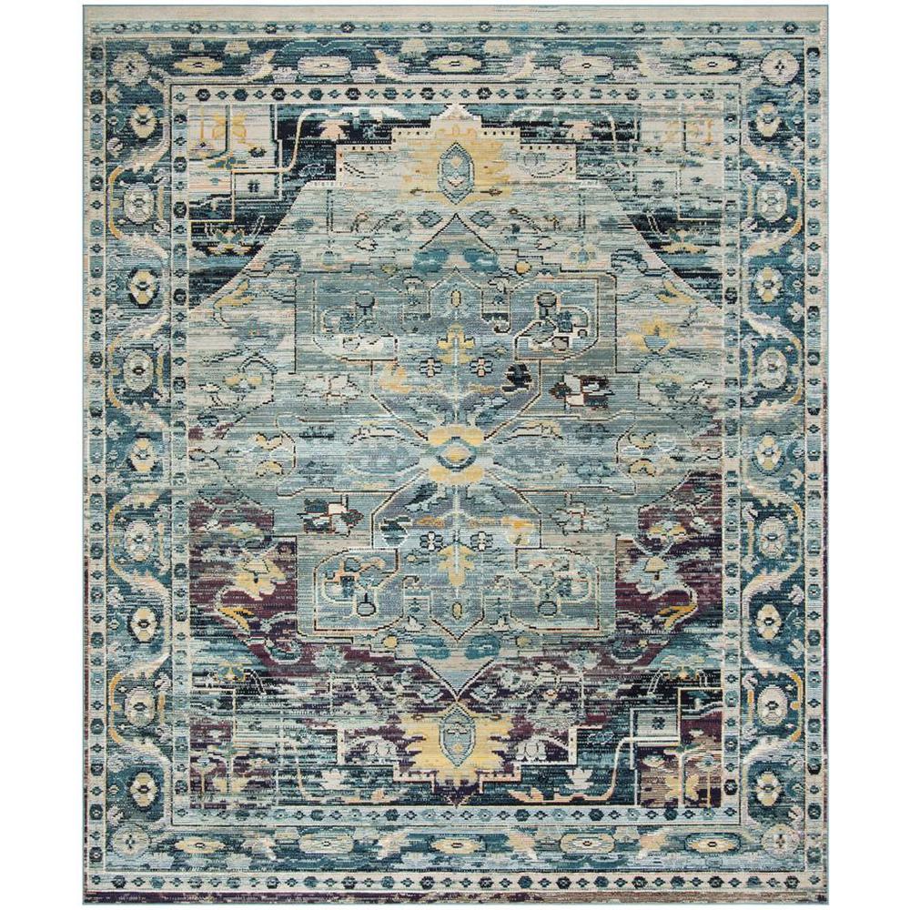 CRYSTAL, TEAL / PURPLE, 8' X 10', Area Rug. Picture 1