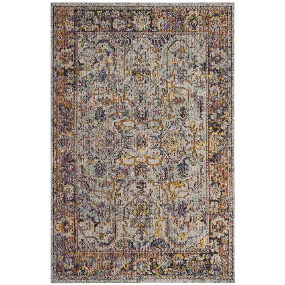 CRYSTAL, LIGHT BLUE / ORANGE, 5' X 8', Area Rug, CRS504A-5. Picture 1