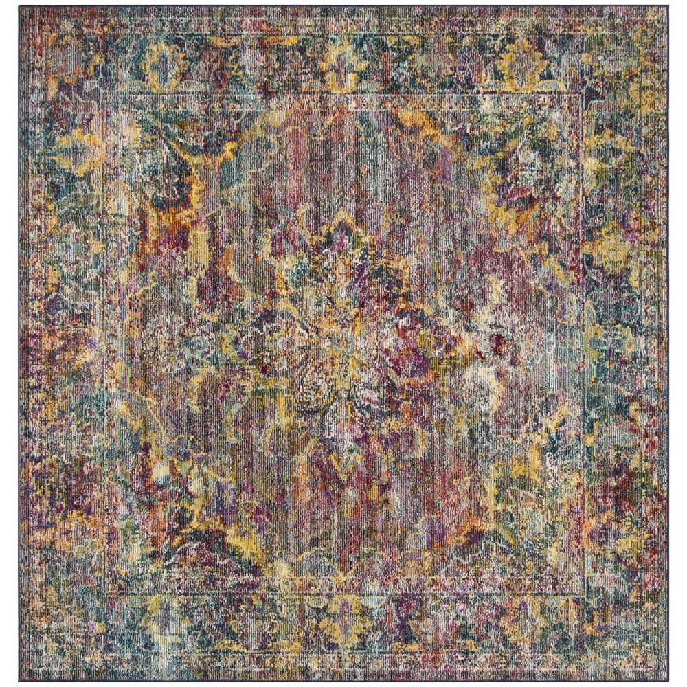 CRYSTAL, NAVY / LIGHT BLUE, 7' X 7' Square, Area Rug, CRS508H-7SQ. Picture 1