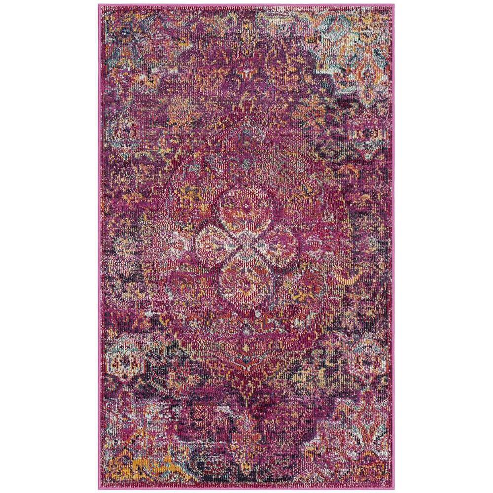 CRYSTAL, FUCHSIA / PURPLE, 3' X 5', Area Rug. Picture 1