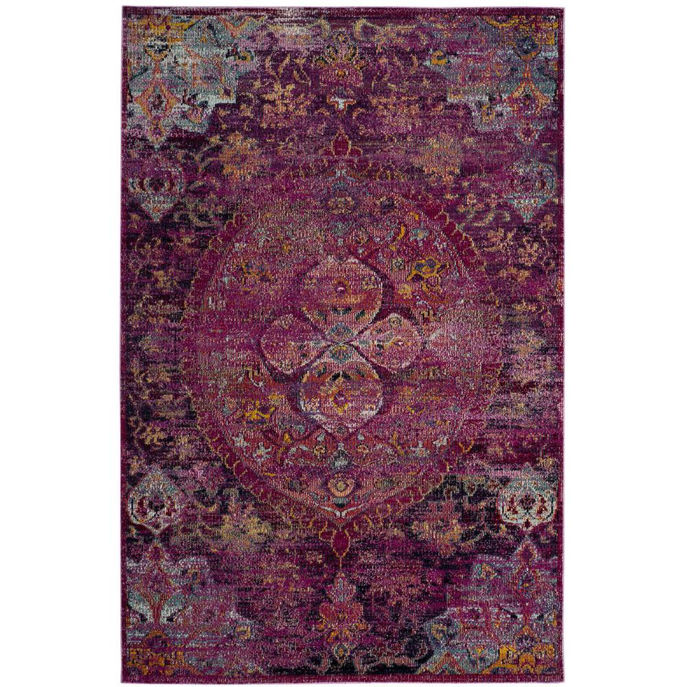 CRYSTAL, FUCHSIA / PURPLE, 5' X 8', Area Rug. Picture 1