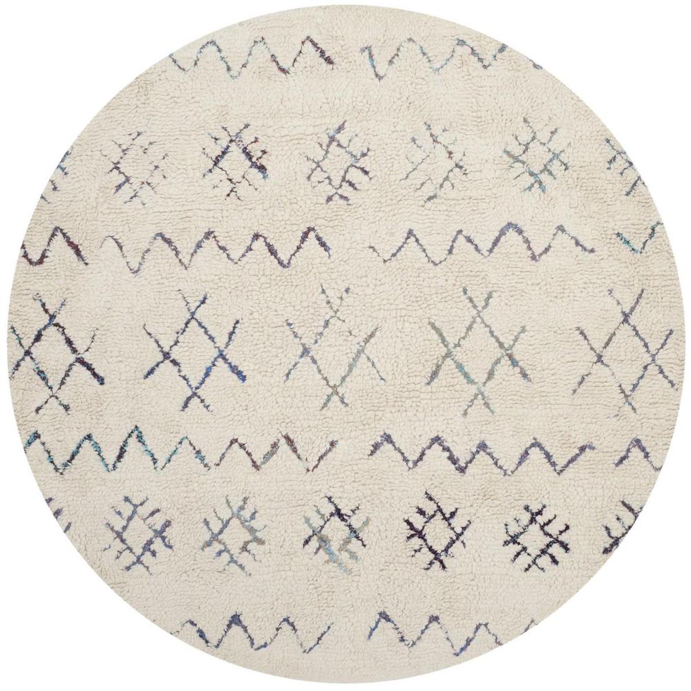 CASABLANCA, IVORY / MULTI, 6' X 6' Round, Area Rug, CSB213A-6R. Picture 1