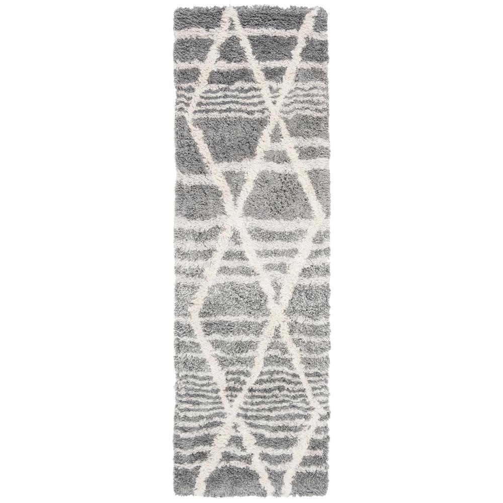 CASABLANCA, GREY / IVORY, 2'-3" X 8', Area Rug. Picture 1