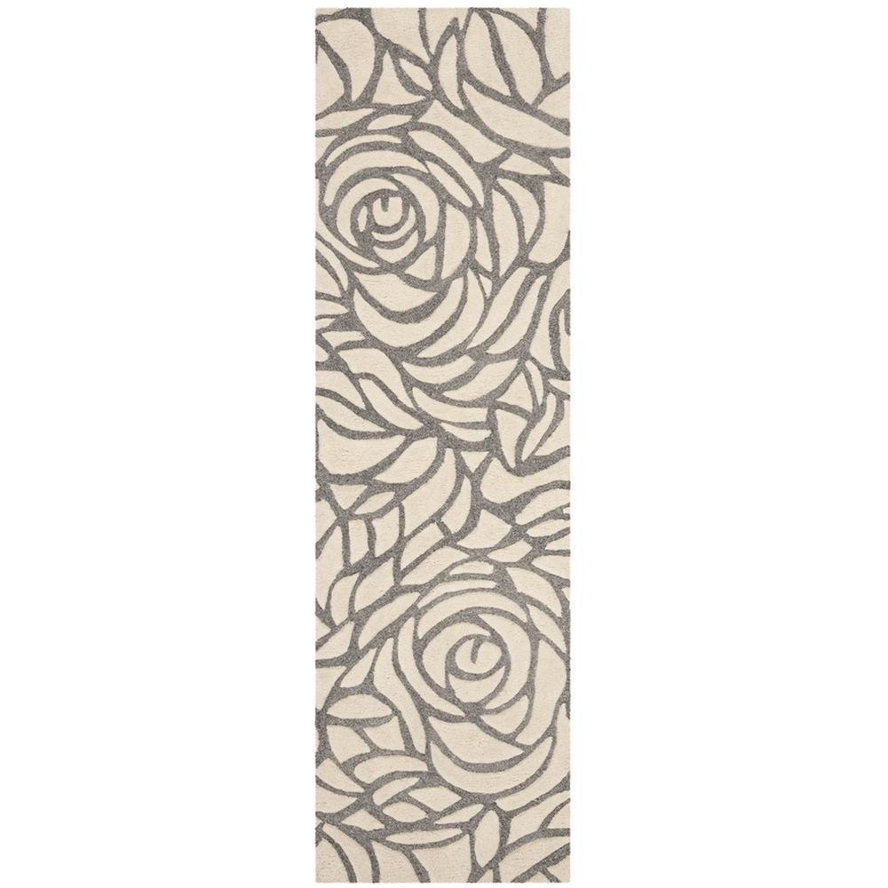 CASABLANCA, IVORY / GREY, 2'-3" X 8', Area Rug, CSB304A-28. Picture 1