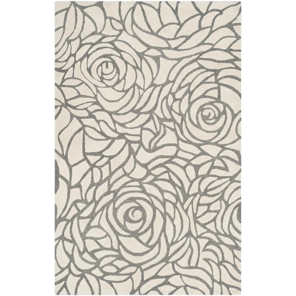 CASABLANCA, IVORY / GREY, 5' X 8', Area Rug, CSB304A-5. Picture 1