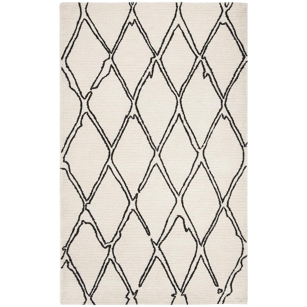 CASABLANCA, IVORY / BLACK, 4' X 6', Area Rug. Picture 1