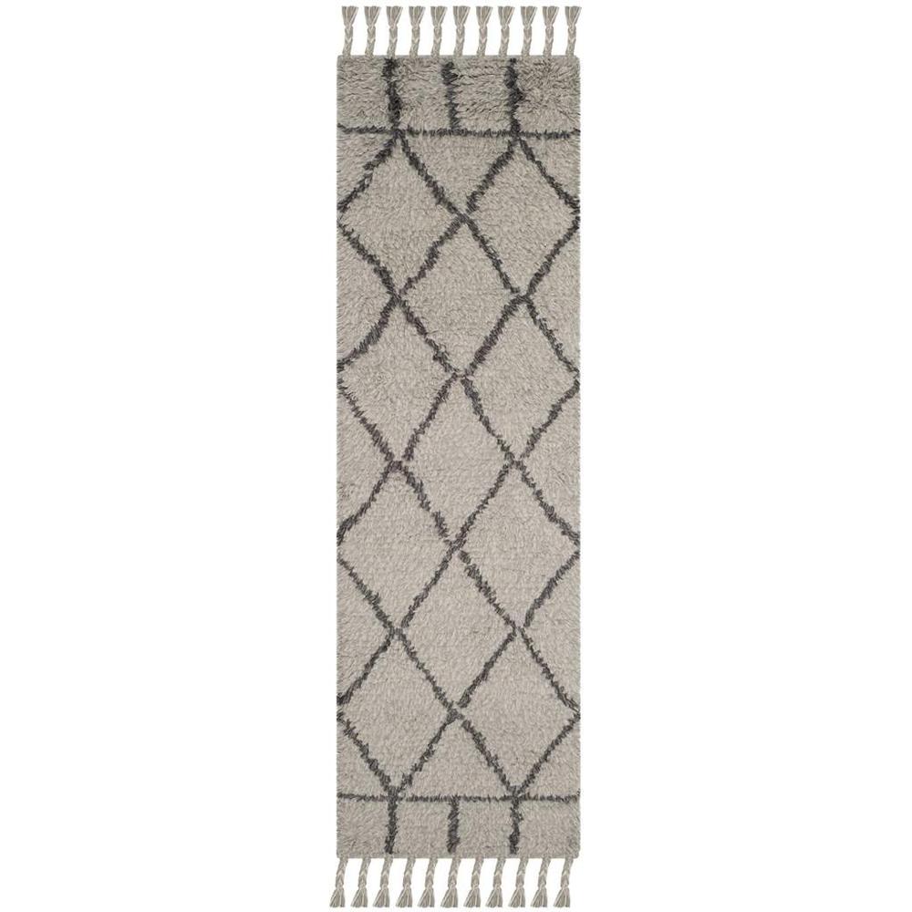 CASABLANCA, GREY / DARK GREY, 2'-3" X 8', Area Rug. Picture 1
