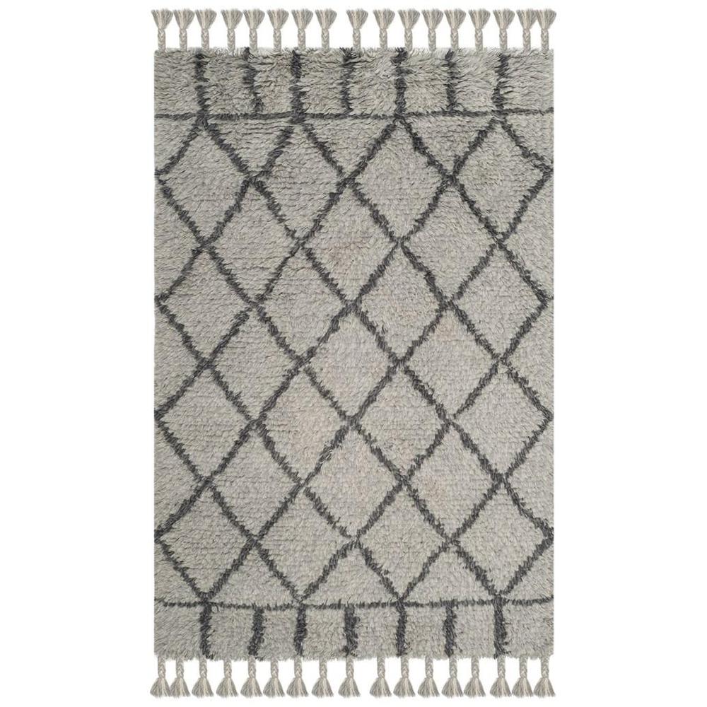 CASABLANCA, GREY / DARK GREY, 4' X 6', Area Rug. Picture 1