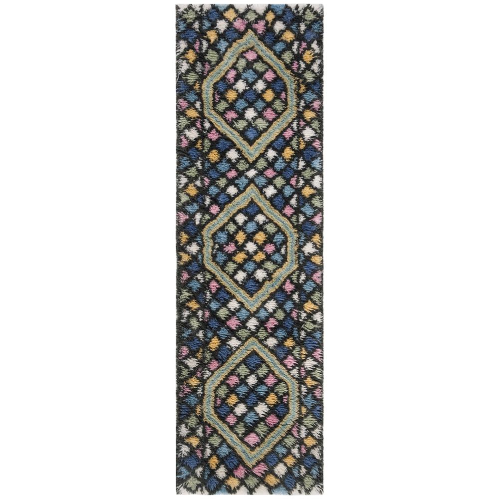CASABLANCA, BLUE / GOLD, 2'-3" X 8', Area Rug. Picture 1