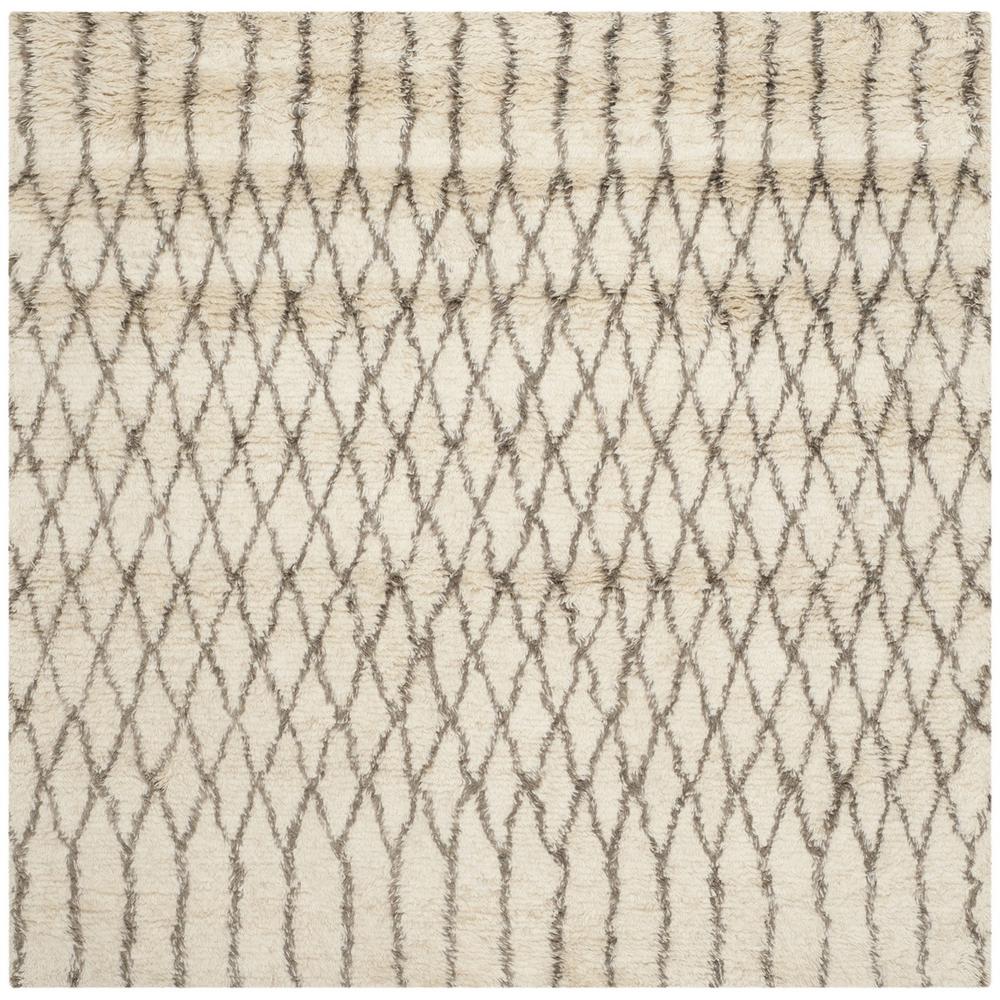 CASABLANCA, IVORY / GREY, 6' X 6' Square, Area Rug, CSB860A-6SQ. Picture 1