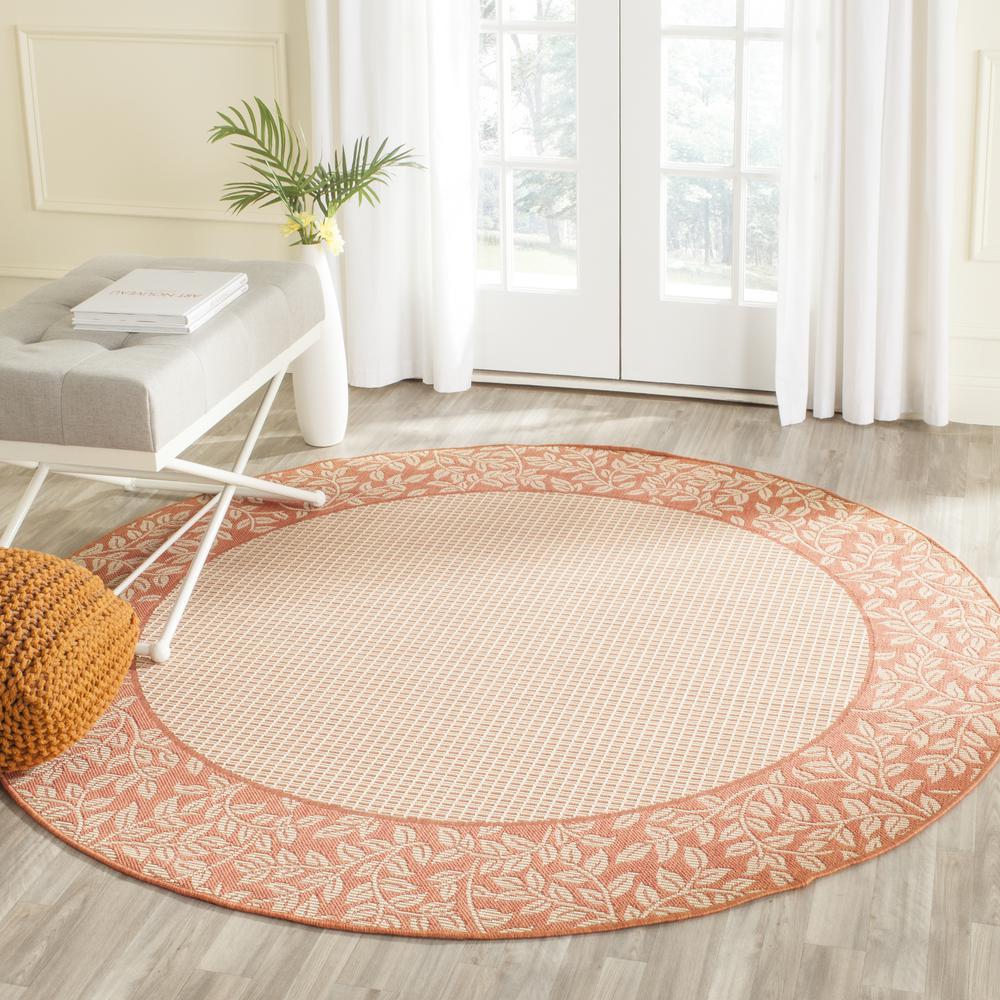COURTYARD, NATURAL / TERRA, 6'-7" X 6'-7" Round, Area Rug, CY0727-3201-7R. Picture 3
