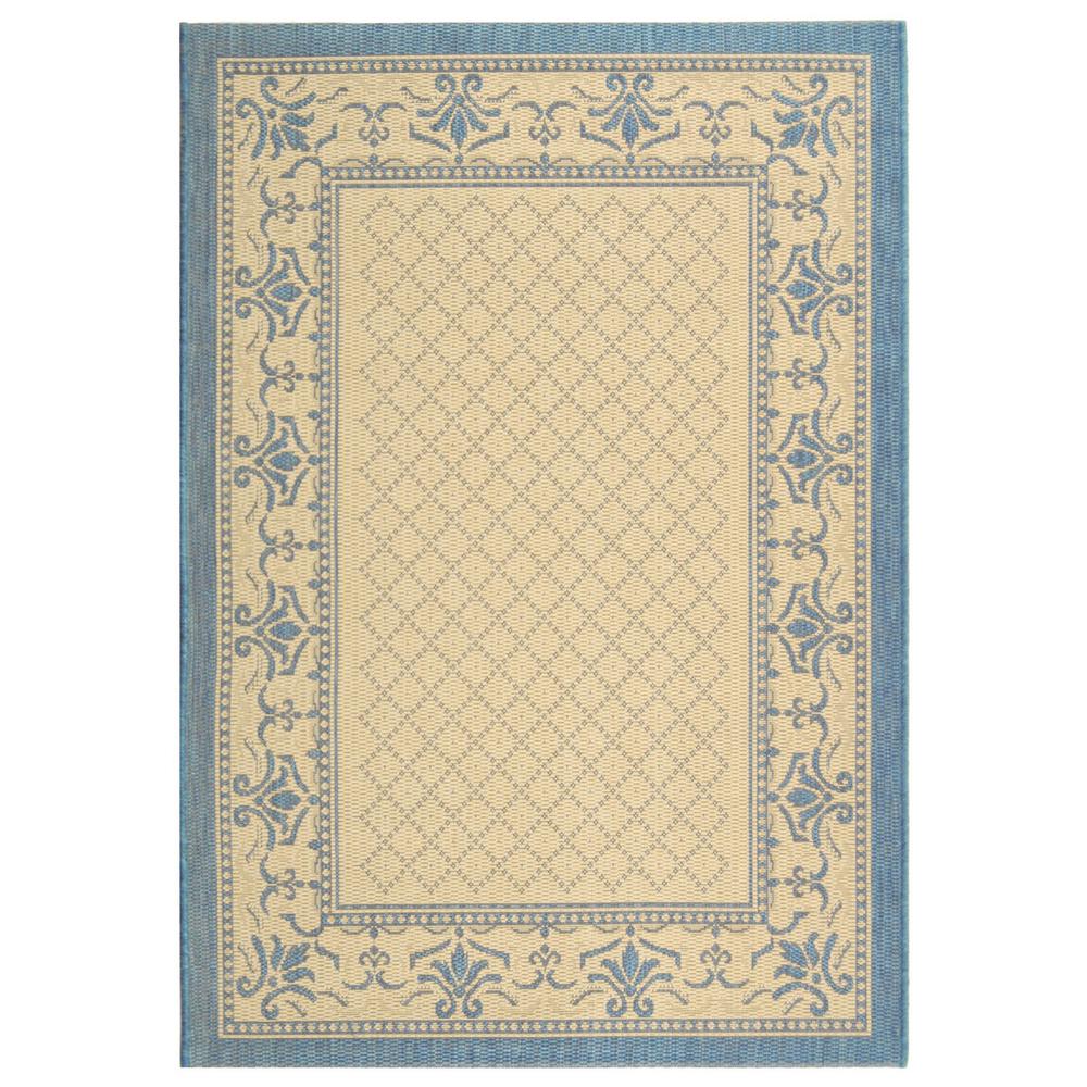 COURTYARD, NATURAL / BLUE, 2' X 3'-7", Area Rug, CY0901-3101-2. Picture 1