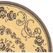 COURTYARD, NATURAL / BROWN, 5'-3" X 5'-3" Round, Area Rug, CY1893-3001-5R. Picture 2