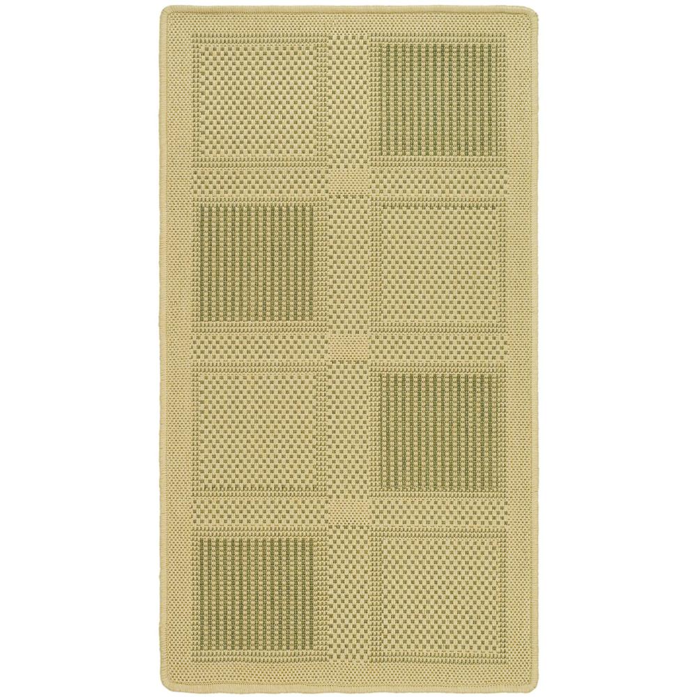 COURTYARD, NATURAL / OLIVE, 6'-7" X 6'-7" Square, Area Rug, CY1928-1E01-7SQ. Picture 1