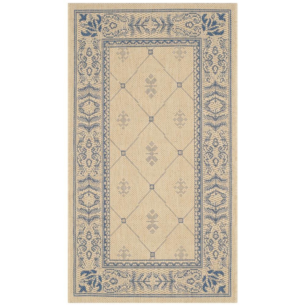 COURTYARD, NATURAL / BLUE, 2' X 3'-7", Area Rug, CY2326-3101-2. Picture 1