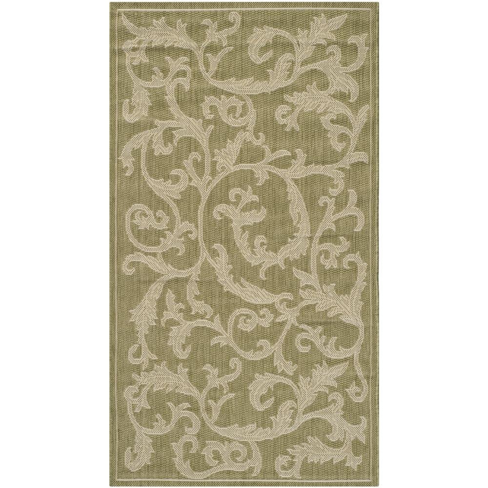COURTYARD, OLIVE / NATURAL, 2'-7" X 5', Area Rug, CY2653-1E06-3. Picture 1