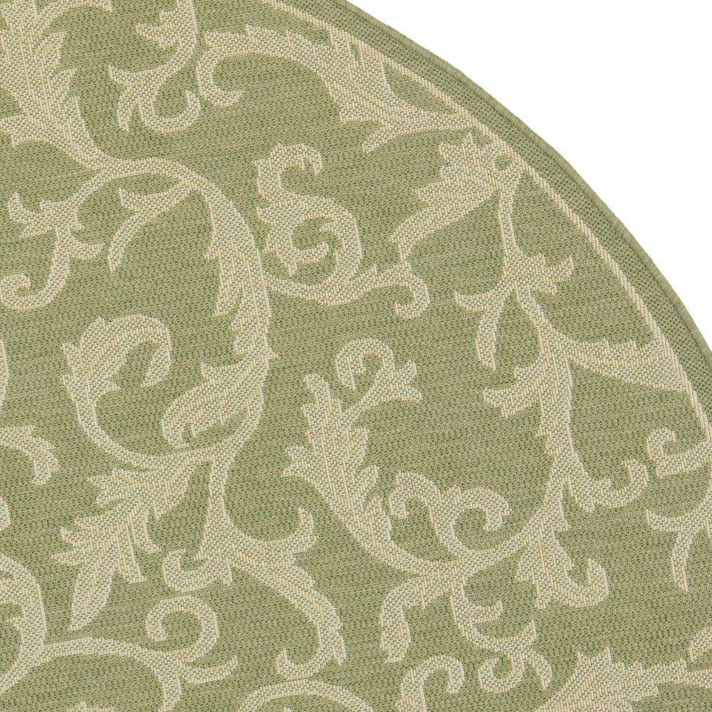 COURTYARD, OLIVE / NATURAL, 6'-7" X 6'-7" Round, Area Rug, CY2653-1E06-7R. Picture 3