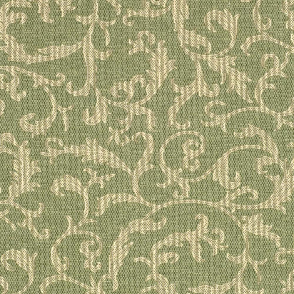 COURTYARD, OLIVE / NATURAL, 6'-7" X 6'-7" Square, Area Rug, CY2653-1E06-7SQ. Picture 2
