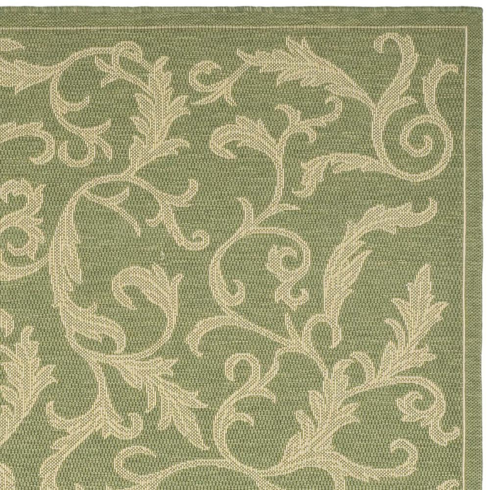 COURTYARD, OLIVE / NATURAL, 6'-7" X 6'-7" Square, Area Rug, CY2653-1E06-7SQ. Picture 3