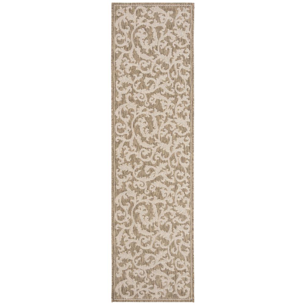 COURTYARD, BROWN / NATURAL, 2' X 3'-7", Area Rug, CY2653-3009-2. Picture 1