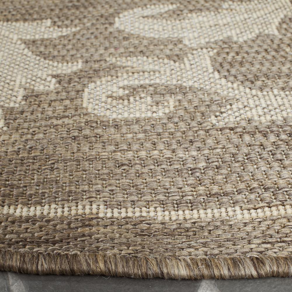 COURTYARD, BROWN / NATURAL, 6'-7" X 6'-7" Round, Area Rug, CY2653-3009-7R. Picture 2
