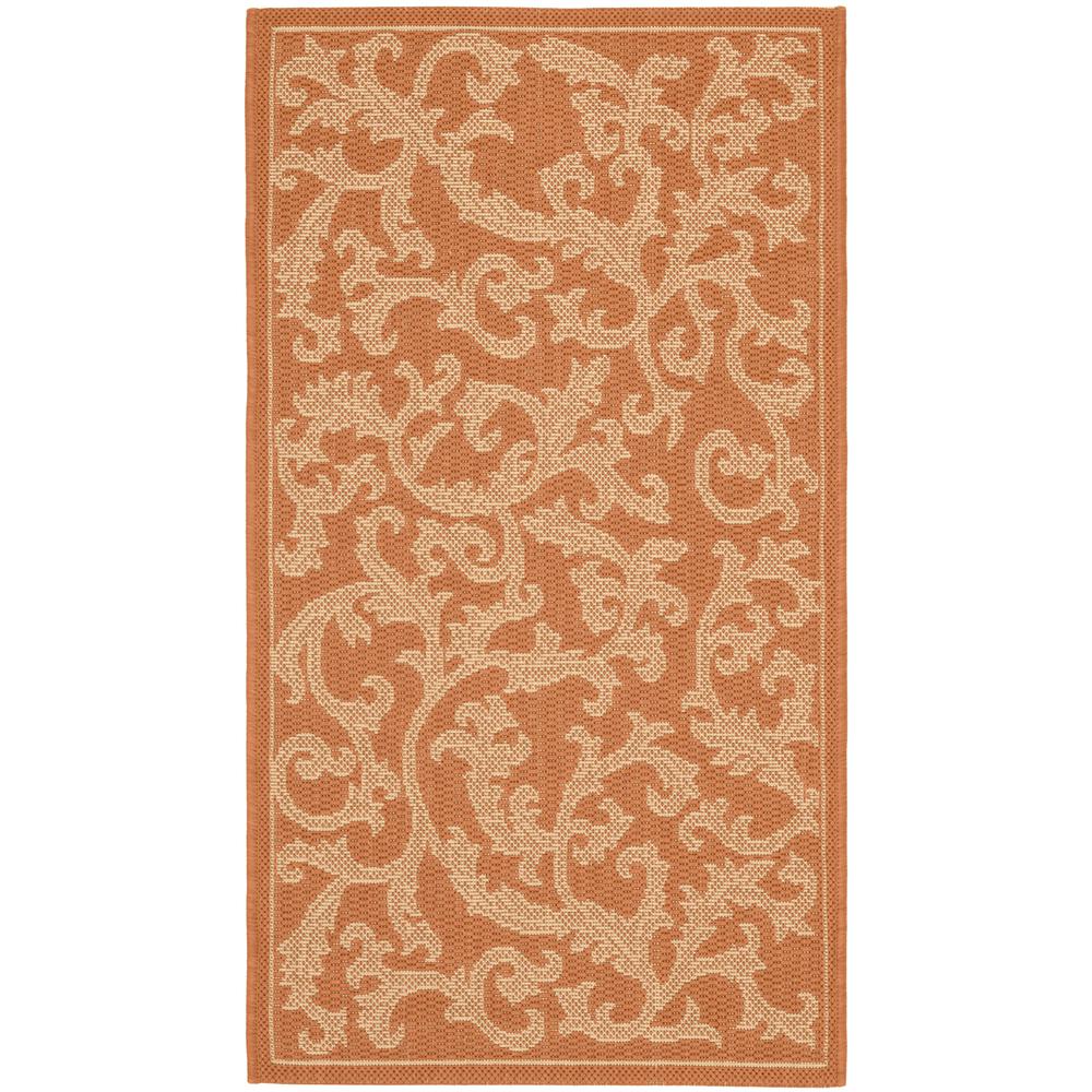 COURTYARD, TERRACOTTA / NATURAL, 2' X 3'-7", Area Rug, CY2653-3202-2. Picture 4