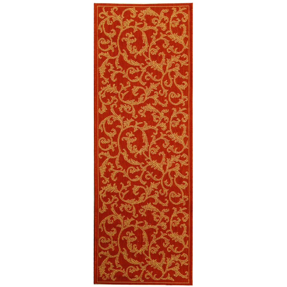 COURTYARD, TERRACOTTA / NATURAL, 2' X 3'-7", Area Rug, CY2653-3202-2. Picture 6