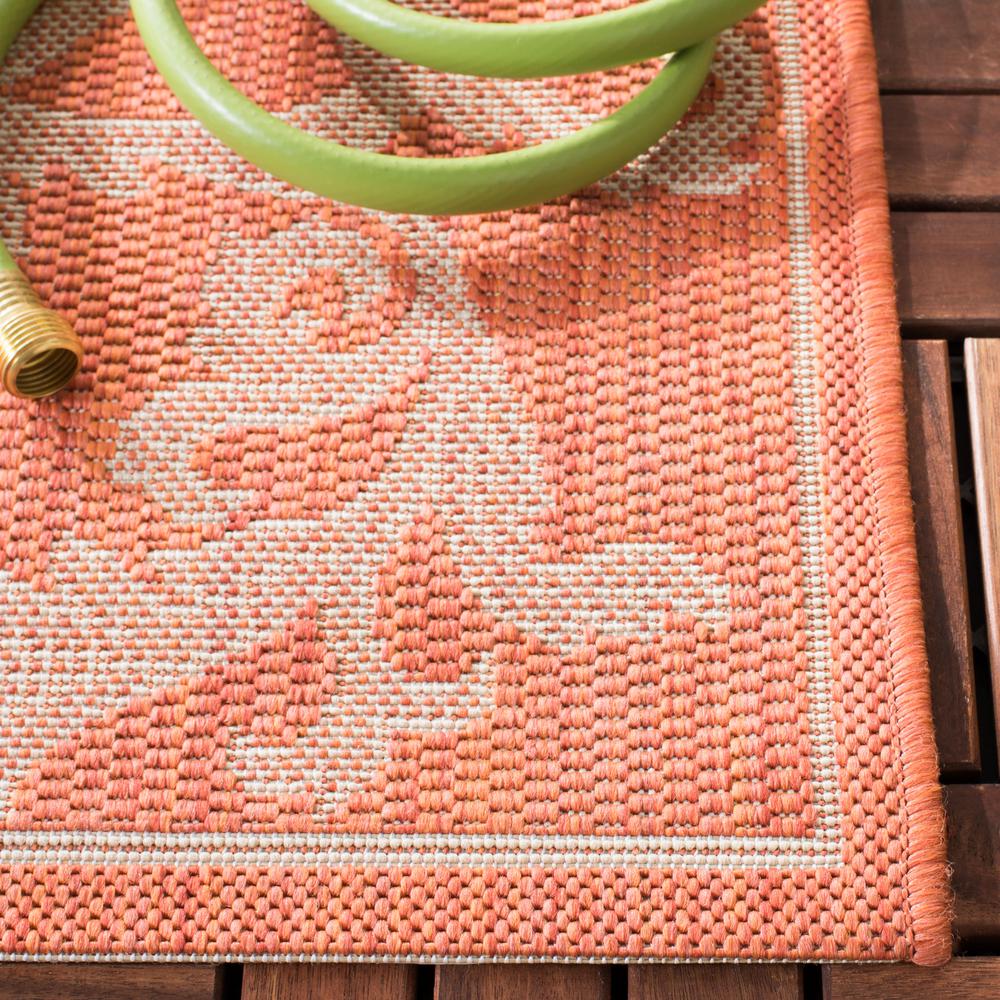 COURTYARD, TERRACOTTA / NATURAL, 5'-3" X 7'-7", Area Rug, CY2653-3202-5. Picture 3