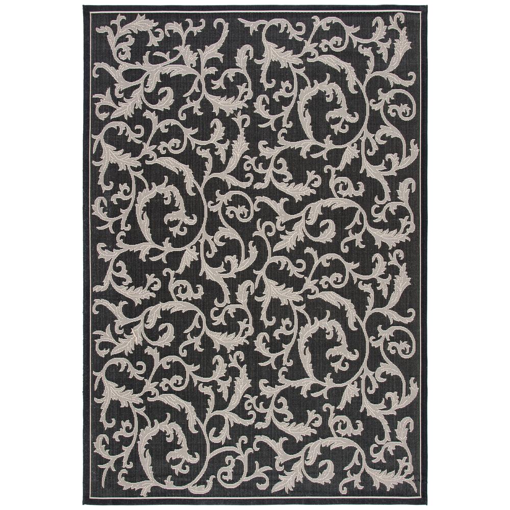 COURTYARD, BLACK / SAND, 6'-7" X 9'-6", Area Rug, CY2653-3908-6. Picture 1
