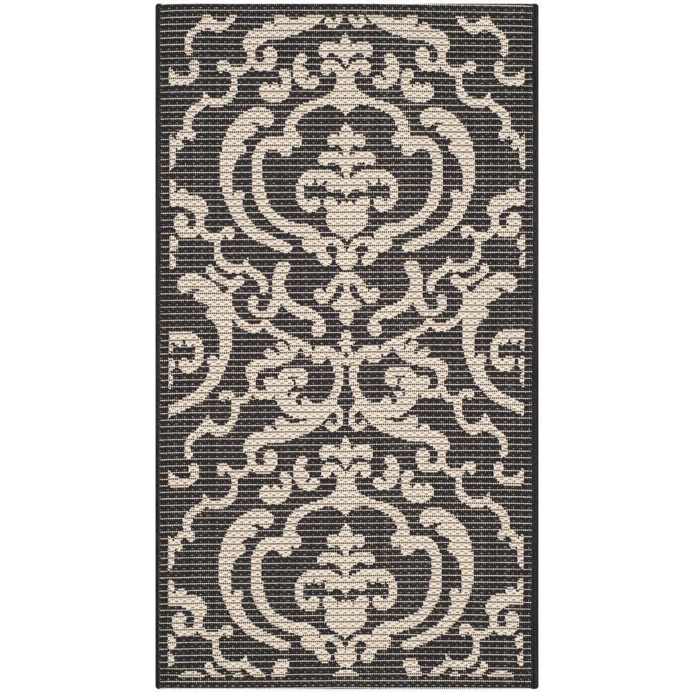 COURTYARD, BLACK / SAND, 2' X 3'-7", Area Rug, CY2663-3908-2. Picture 2