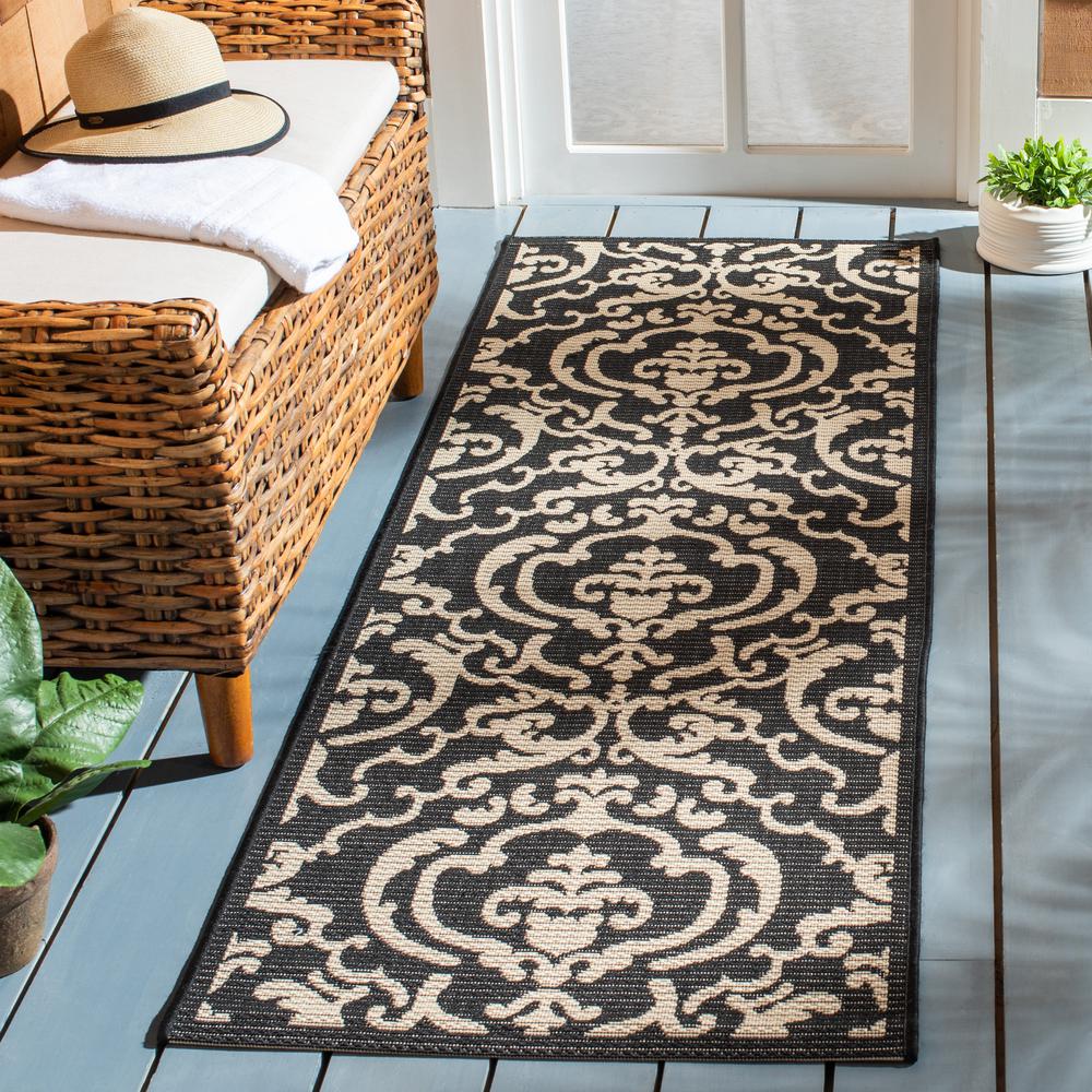 COURTYARD, BLACK / SAND, 2' X 3'-7", Area Rug, CY2663-3908-2. Picture 8