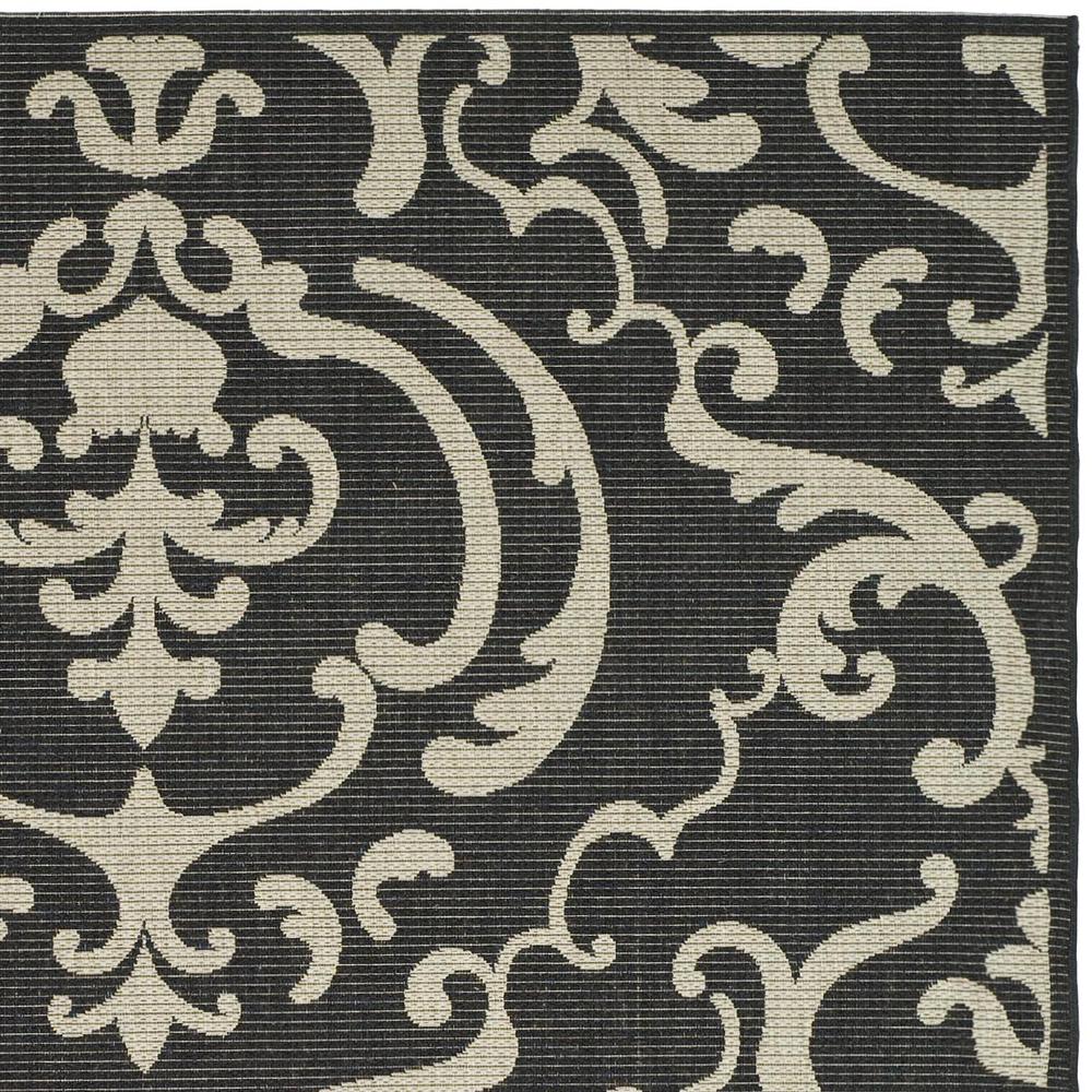 COURTYARD, BLACK / SAND, 6'-7" X 9'-6", Area Rug, CY2663-3908-6. Picture 3