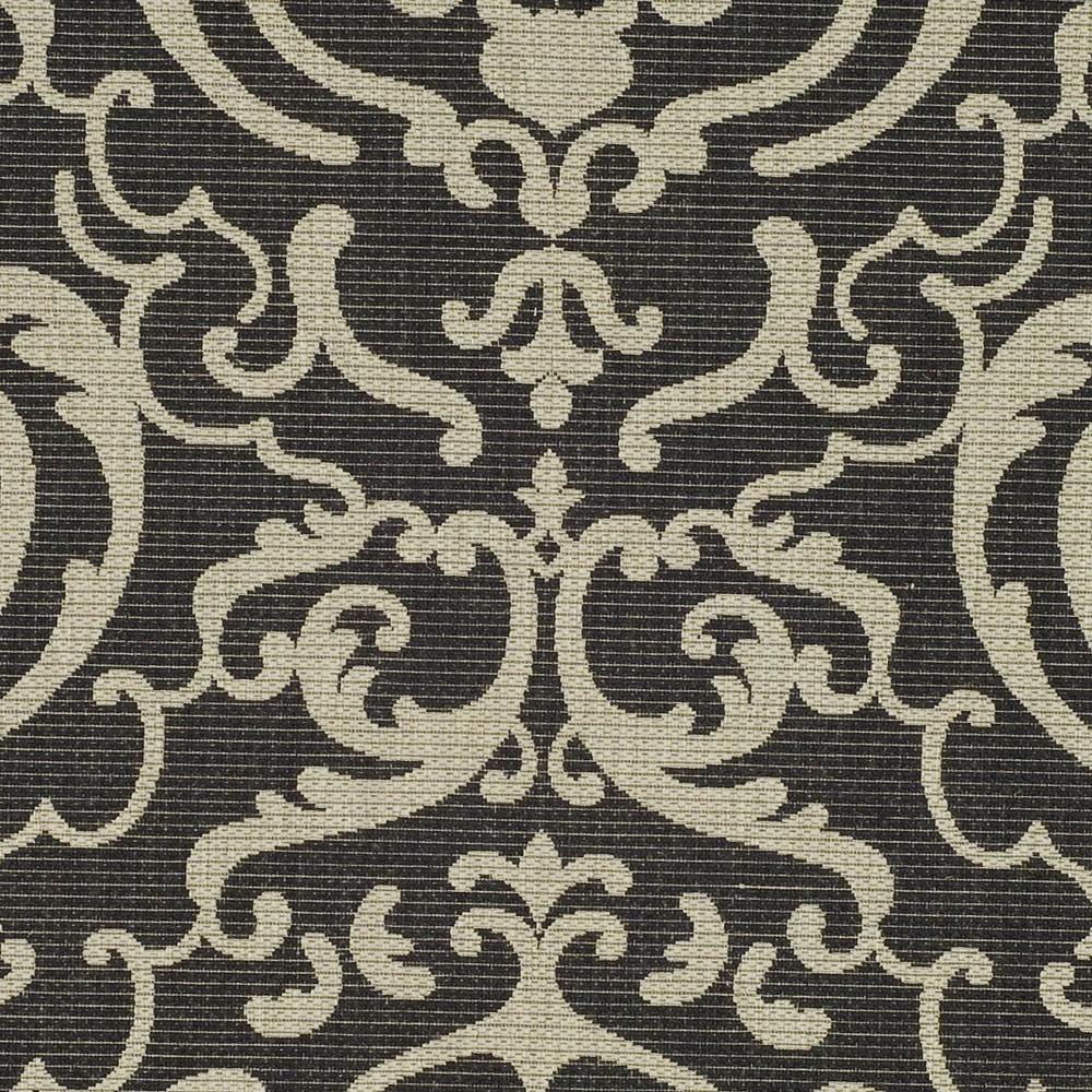 COURTYARD, BLACK / SAND, 6'-7" X 6'-7" Round, Area Rug, CY2663-3908-7R. Picture 2