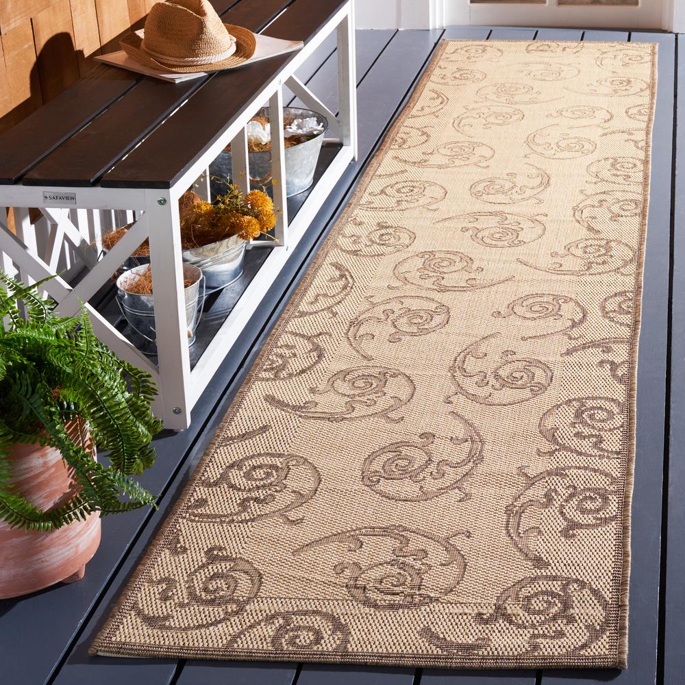 COURTYARD, NATURAL / BROWN, 2'-3" X 10', Area Rug, CY2665-3001-210. Picture 2
