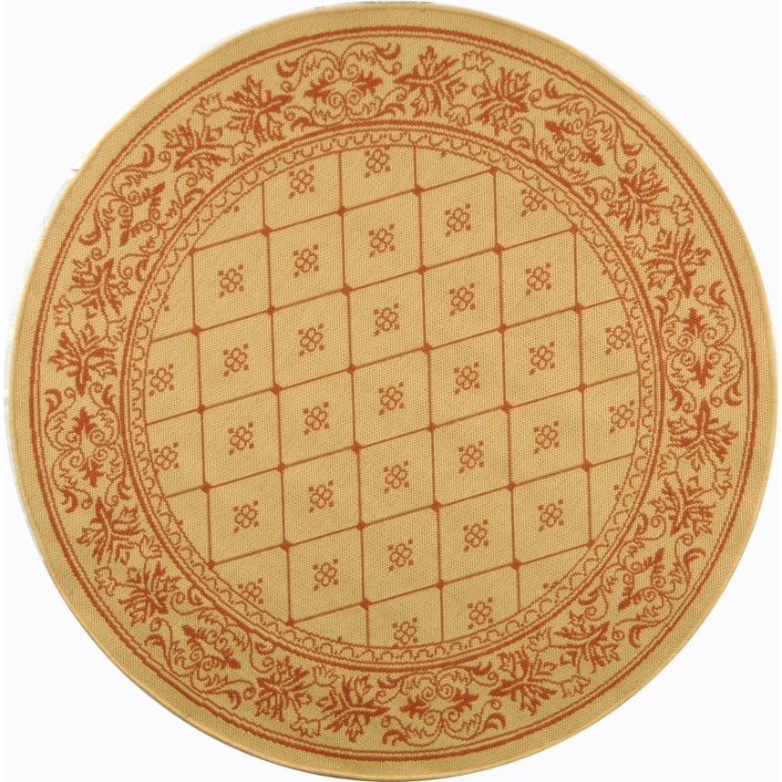 COURTYARD, NATURAL / BROWN, 5'-3" X 5'-3" Round, Area Rug, CY2665-3001-5R. Picture 2