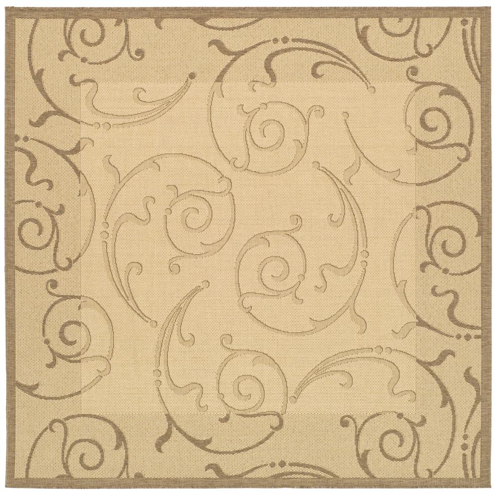 COURTYARD, NATURAL / BROWN, 6'-7" X 6'-7" Square, Area Rug, CY2665-3001-7SQ. Picture 1