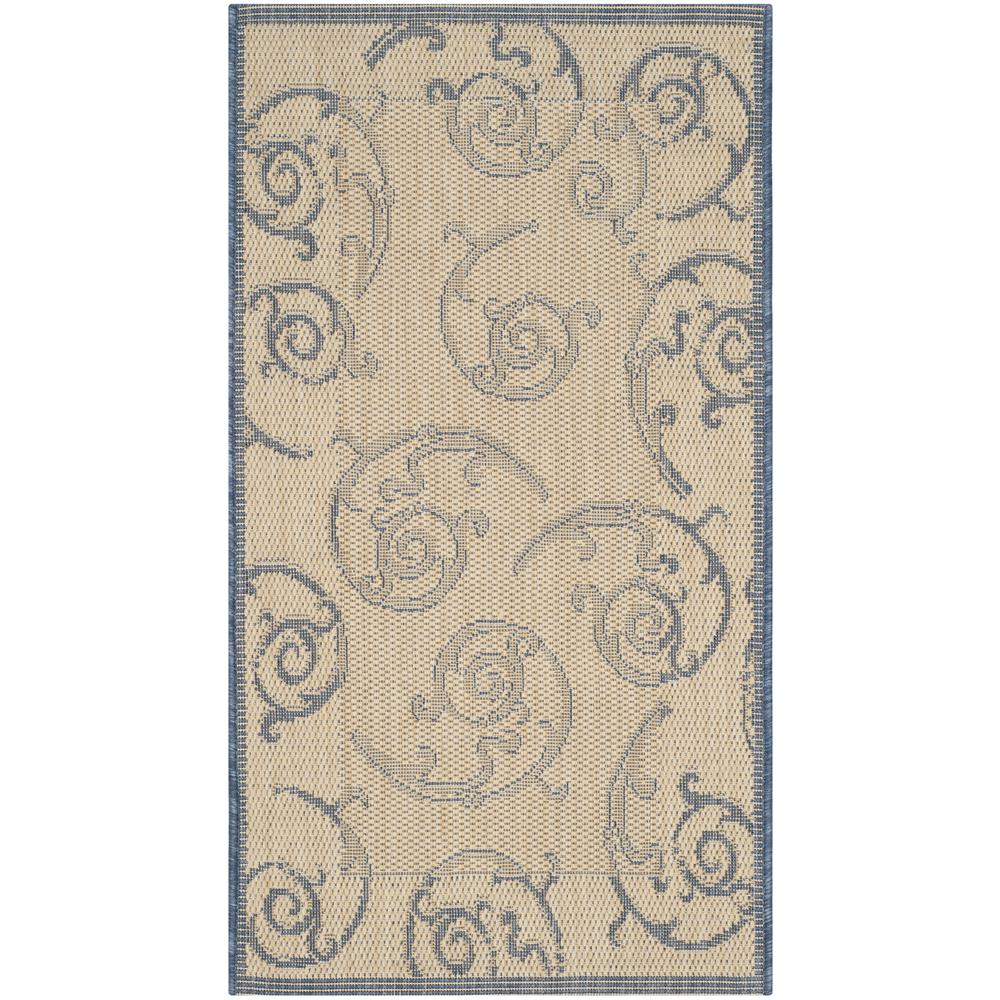 COURTYARD, NATURAL / BLUE, 2' X 3'-7", Area Rug, CY2665-3101-2. Picture 2