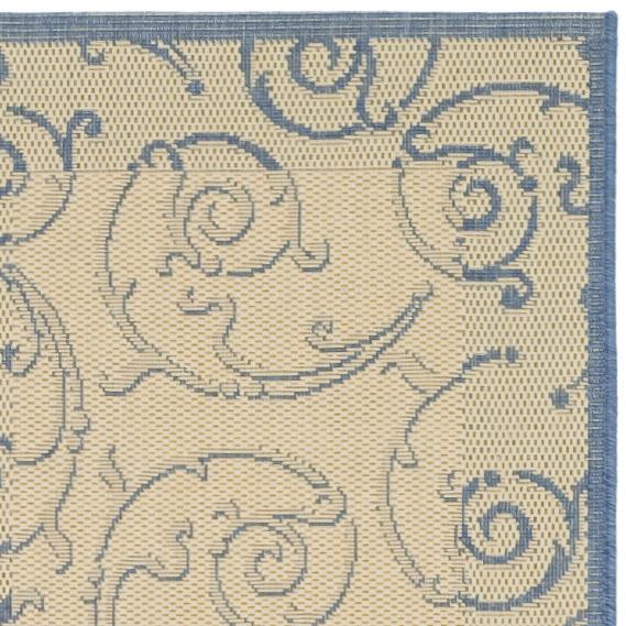 COURTYARD, NATURAL / BLUE, 2' X 3'-7", Area Rug, CY2665-3101-2. Picture 7