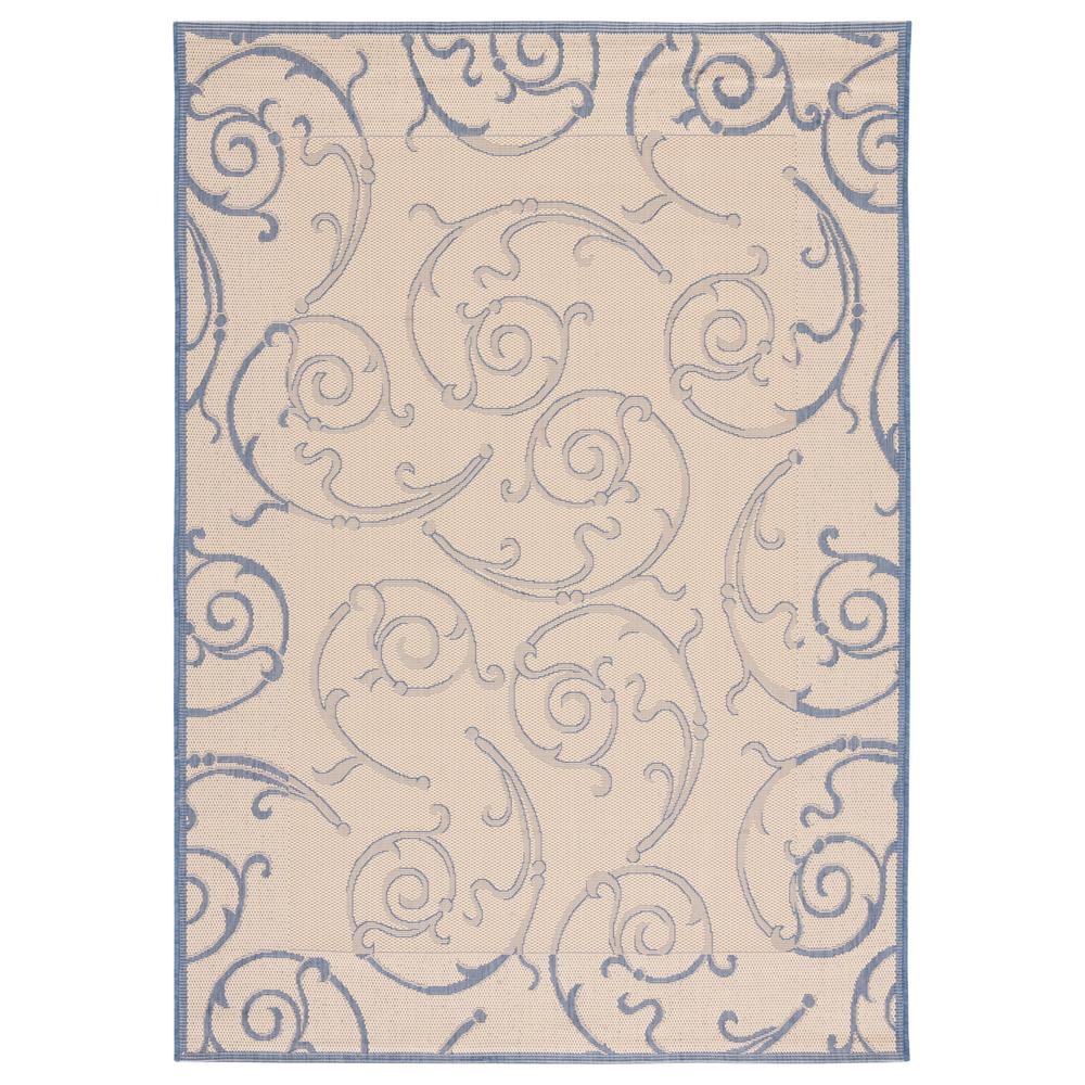 COURTYARD, NATURAL / BLUE, 5'-3" X 7'-7", Area Rug, CY2665-3101-5. Picture 6