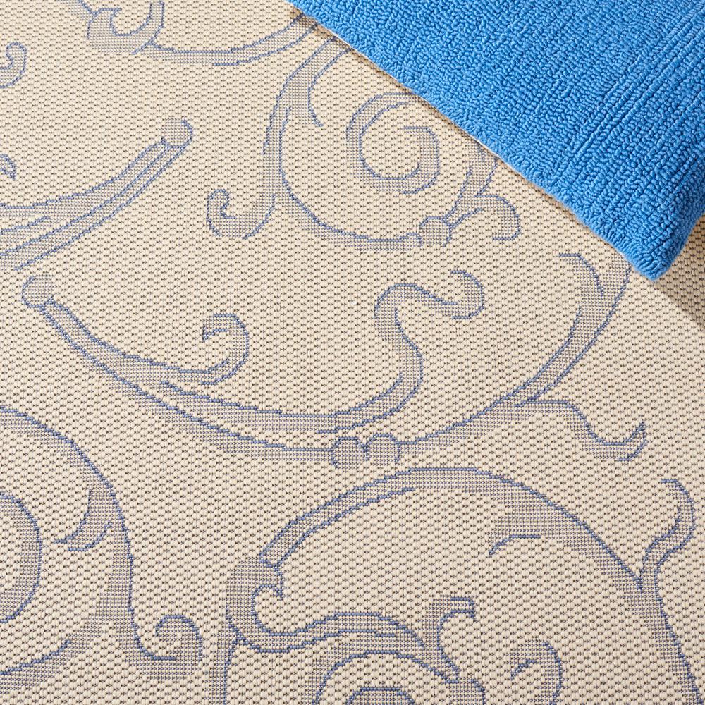 COURTYARD, NATURAL / BLUE, 5'-3" X 7'-7", Area Rug, CY2665-3101-5. Picture 4