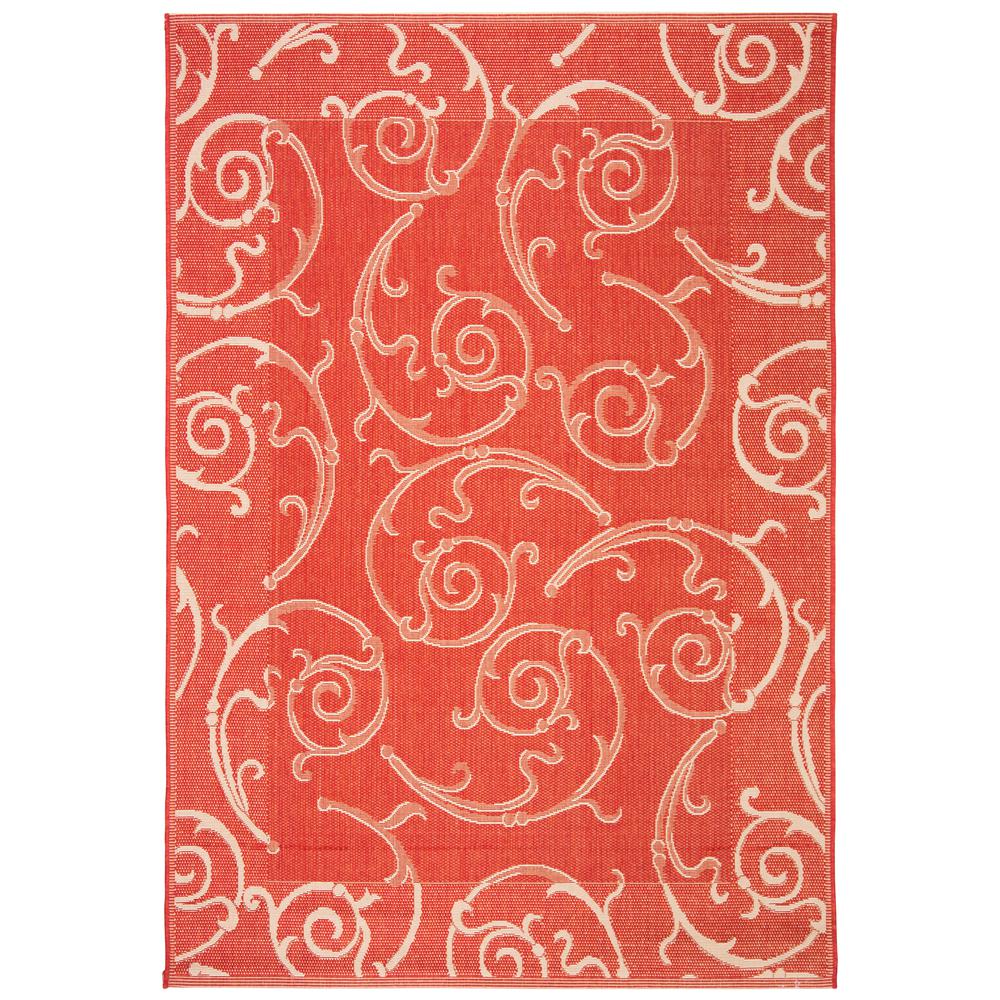 COURTYARD, RED / NATURAL, 5'-3" X 7'-7", Area Rug, CY2665-3707-5. Picture 3