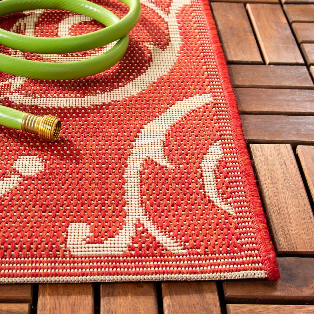 COURTYARD, RED / NATURAL, 5'-3" X 7'-7", Area Rug, CY2665-3707-5. Picture 2