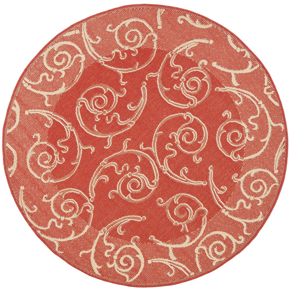 COURTYARD, RED / NATURAL, 5'-3" X 7'-7", Area Rug, CY2665-3707-5. Picture 6