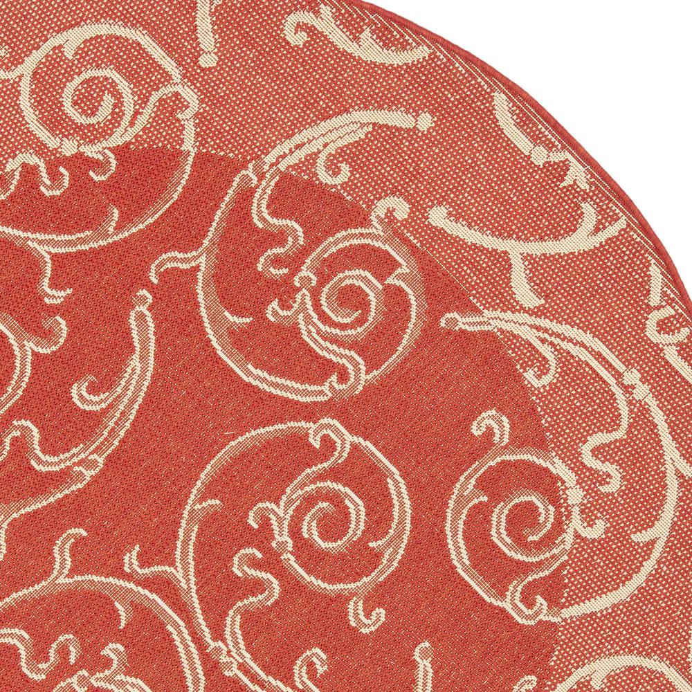 COURTYARD, RED / NATURAL, 5'-3" X 7'-7", Area Rug, CY2665-3707-5. Picture 5