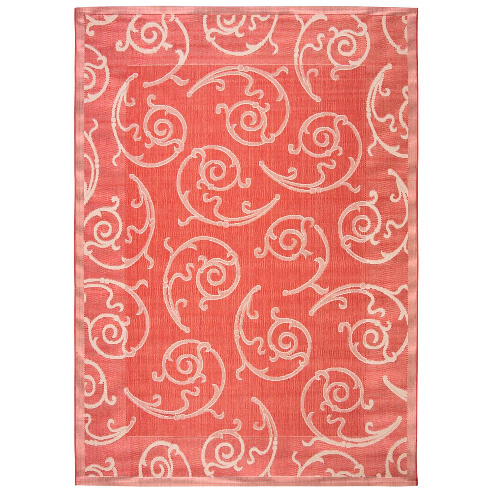 COURTYARD, RED / NATURAL, 8' X 11', Area Rug, CY2665-3707-8. Picture 1