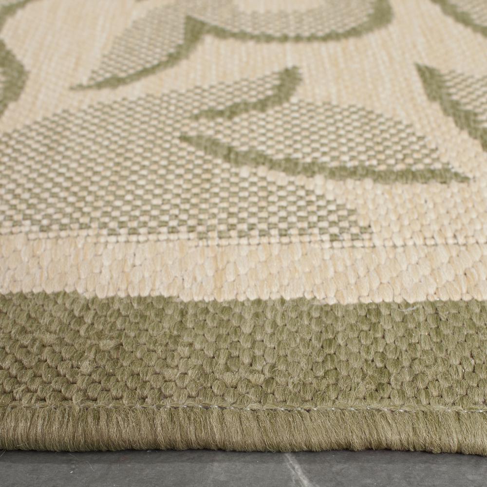 COURTYARD, NATURAL / OLIVE, 6'-7" X 6'-7" Round, Area Rug, CY2666-1E01-7R. Picture 3