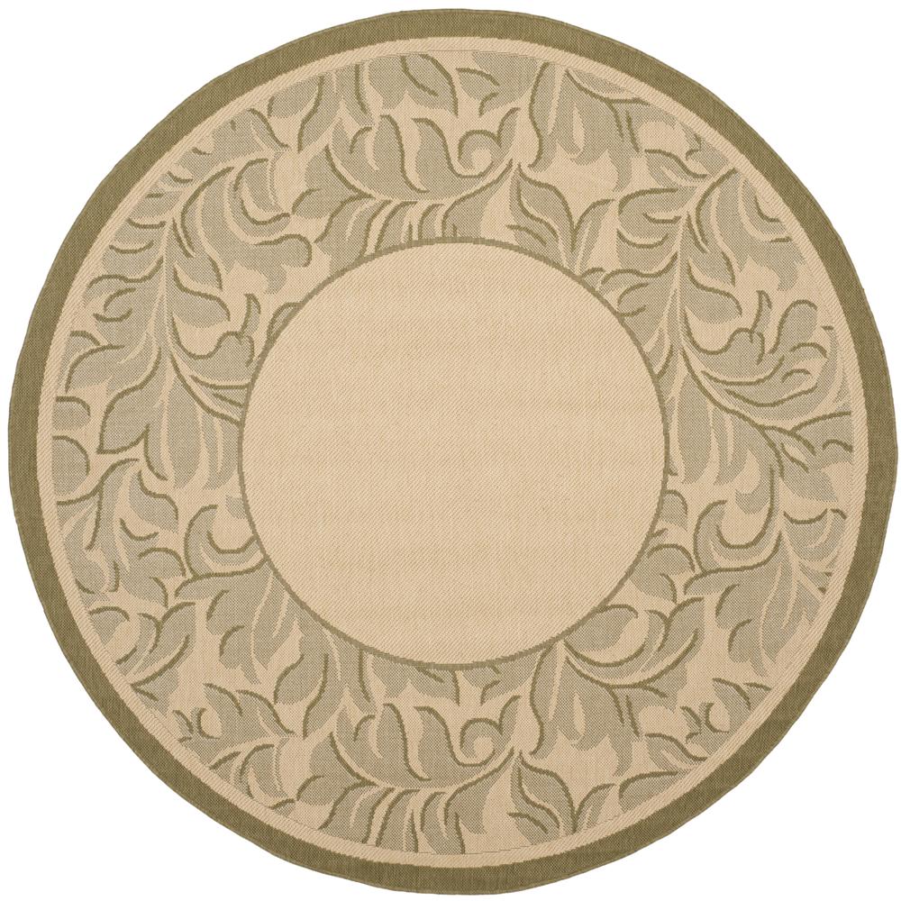 COURTYARD, NATURAL / OLIVE, 6'-7" X 6'-7" Round, Area Rug, CY2666-1E01-7R. Picture 4