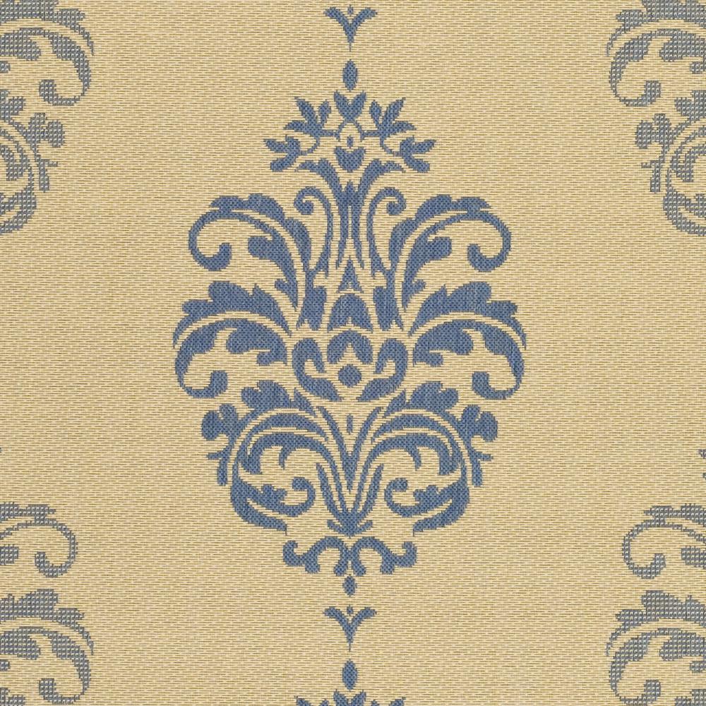 COURTYARD, NATURAL / BLUE, 6'-7" X 6'-7" Square, Area Rug, CY2720-3101-7SQ. Picture 2