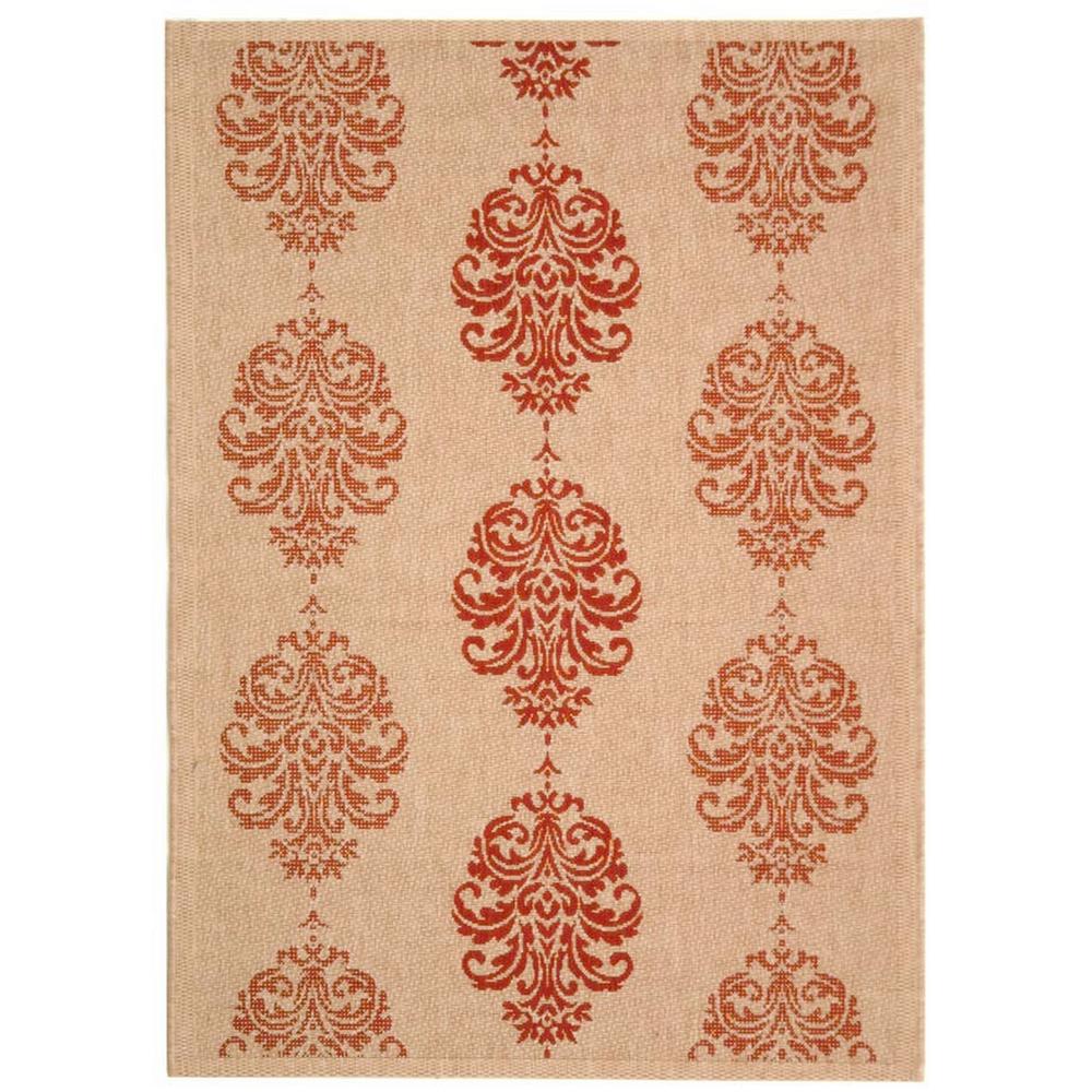 COURTYARD, NATURAL / RED, 2' X 3'-7", Area Rug. Picture 1