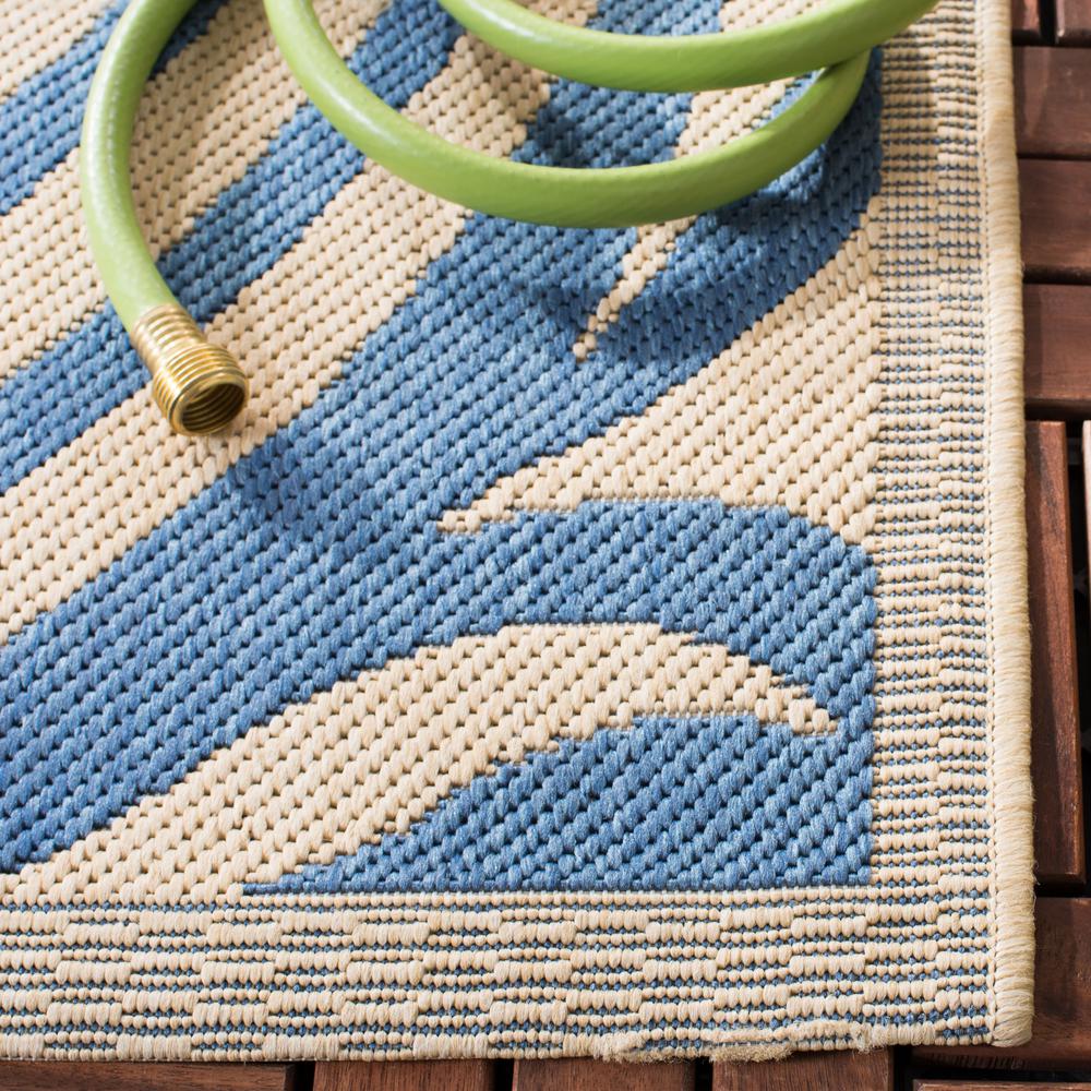 COURTYARD, NATURAL / BLUE, 5'-3" X 7'-7", Area Rug, CY2961-3101-5. Picture 2